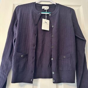 Free Assembly Dark Blue Cardigan